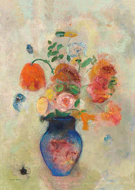 Large Vase with Flowers