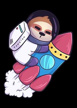 Sloth Space Astronaut Gift