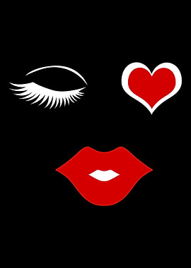 EYE LOVE ABSTRACT FACE