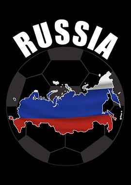 Russia Map in Football Gra
