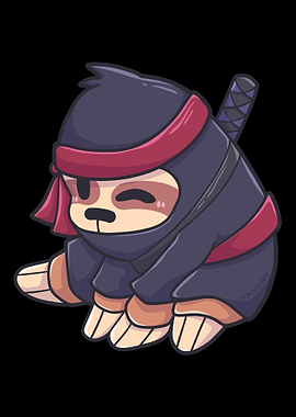 Sloth Ninja tired sleep gi