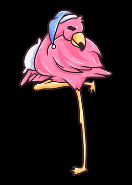 Flamingo Pink tired sleep