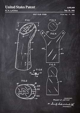 1962 golf club cover