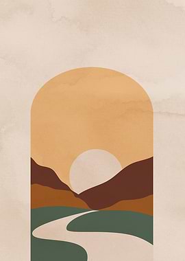 On the Road Sun Print