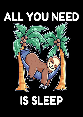 Sloth sleeping hammock