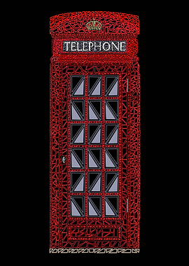 Red Phone Booth on Mosaic