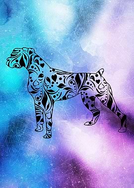 Boxer Mandala Watercolour