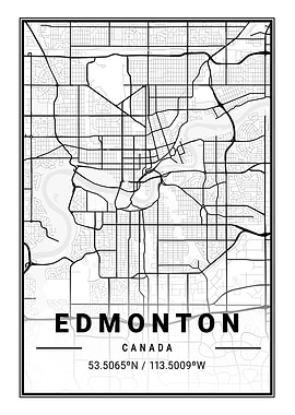 Edmonton Light City Map