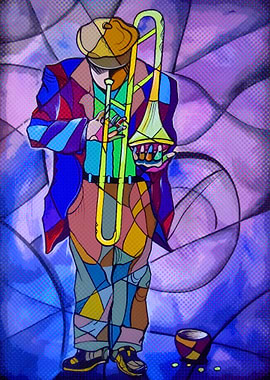 Trombone jazz musician