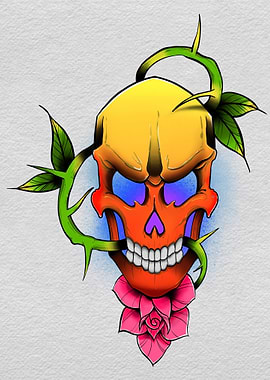 Skull and Rose