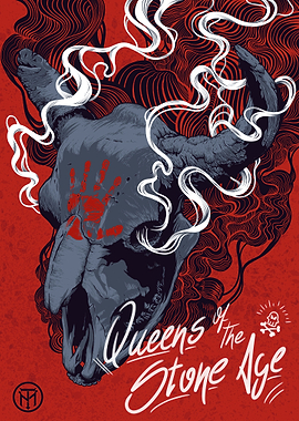 QOTSA Buffalo Skull