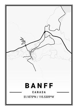 Banff Light City Map