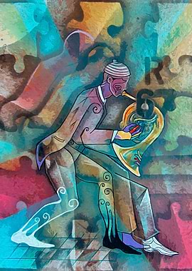 Bass horn musician