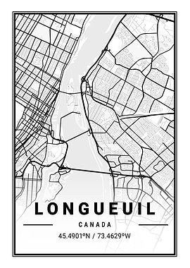 Longueuil Light City Map