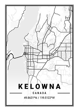 Kelowna Light City Map