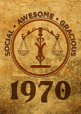 Libra 1970 Birthday Gift