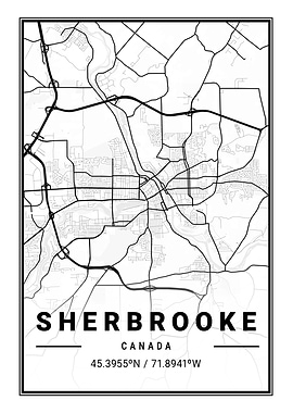 Sherbrooke Light City Map