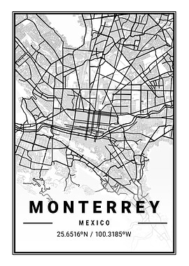 Monterrey Light City Map