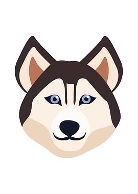 Siberian Husky Dog Face