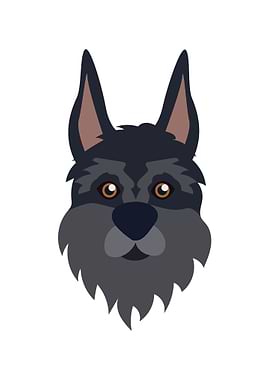 Riesenschnauzer Dog Face