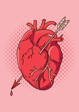 Arrow through heart