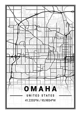 Omaha Light City Map