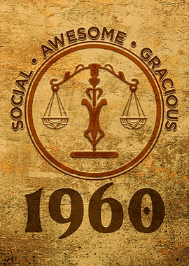 Libra 1960 Birthday Gift