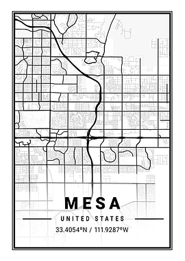 Mesa Light City Map