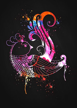 Asian inspired painting