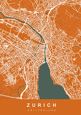 Map Zurich Switzerland