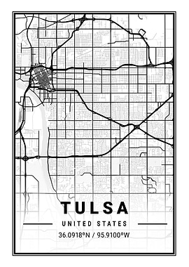 Tulsa Light City Map