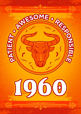 Taurus 1960 Birthday Gift