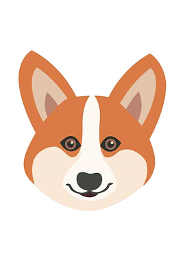 Welsh Corgi Dog Face