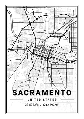 Sacramento Light City Map