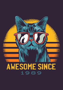 Awesome cat with sun