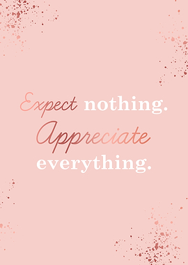 Appreciate Rose Gold Quote