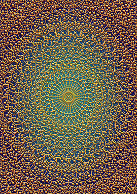 Golden spots mandala