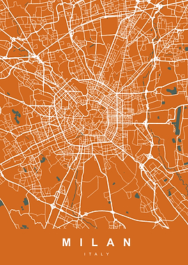 Map Milan Italy