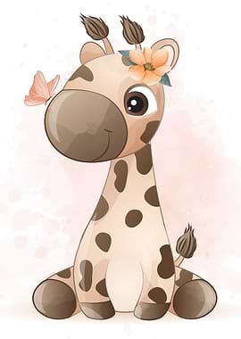 Cute little giraffe