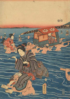 Woman Carried by a Porter