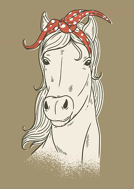 horse with Bandana