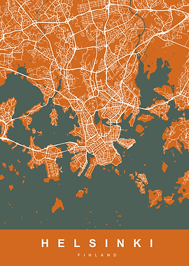 Map Helsinki Finland