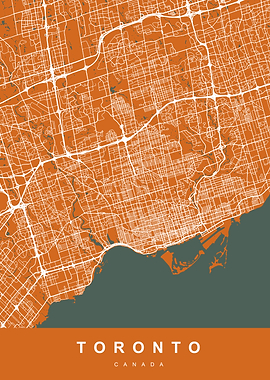 Map Toronto Canada