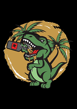 Funny TRex alcohol drinki