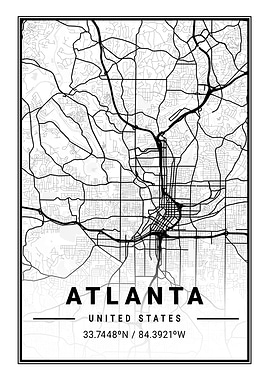 Atlanta Light City Map