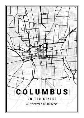 Columbus Light City Map