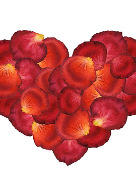 Red Petal Heart