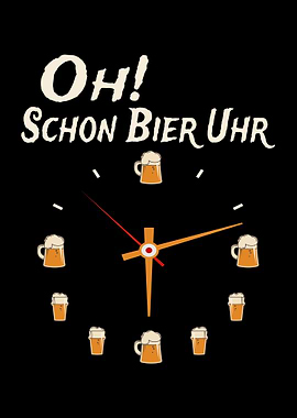 Schon Bier Uhr Lustig