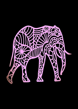 Elephant Mandala drawing