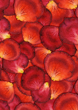 Red Rose Petal Pattern